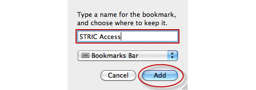 Title Your Bookmark Stric Access