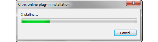 Citrix Plugin Installation Progress Bar